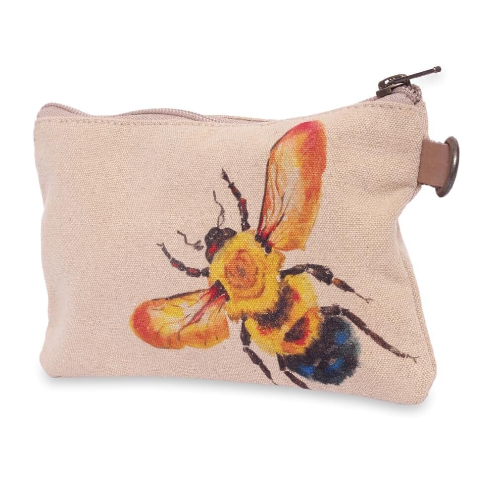 9550 Bee Wristlet Wallets - 4.7" x 8" Handcrafted Wallet, 100% Cotton - Picture 2 of 5